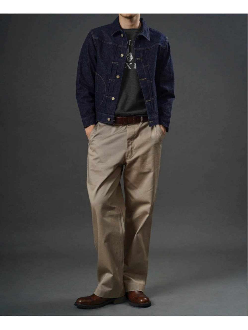 1880 Indigo Dyed 15 oz Selvedge Denim Jacket Annual Ring - Picture 6 of 11